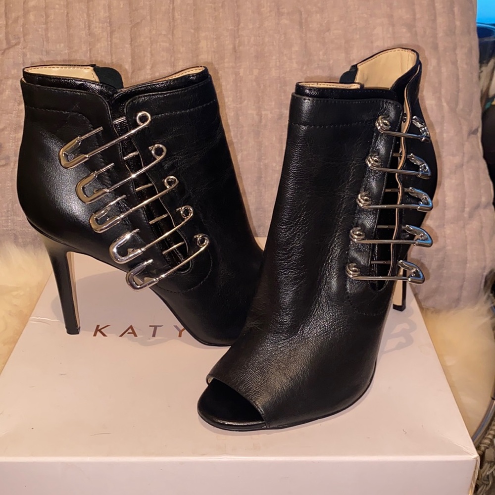 Katy Perry The Unity Black Peep Toe Boots
